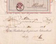 Österreich - 5 Kr. Doppeladler Brief (Vordruck Nationalbank) n. UNGARN Wien 1866