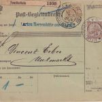 Österreich - 60 H. FJ Paketkarte Neutitschein - Unzmarkt 1905