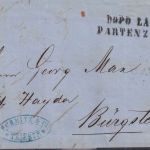 Österreich - 15 Kr Ausgabe 1860 Brief "Dopo la Partenza" Triest - Bürgstein 1863