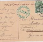 Österreich - Krakau Esperantokongress 1912 privater Stempel Karte n. Stuttgart