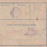 Österreich - 2 K. Wappen u.a. Nachnahme-Paketkarte n. SERBIEN Wien 1918