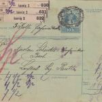 Österreich - Aussig 1911 barfrankierte Paketkarte (3 Pakete) n. Bach i. Lechtal