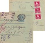 Österreich - Aussig 1911 barfrankierte Paketkarte (3 Pakete) n. Bach i. Lechtal