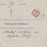 Österreich - Ober-Ferlach 1905 barfrankierte Paketkarte n. Bach i. Lechtal