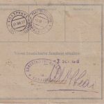 Österreich - 3 K. Wappen u.a. Nachnahme-Paketkarte n. SERBIEN Mähr. Karlsdorf