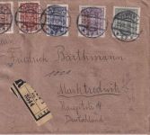 Österreich - 4 Kr. Hammer/Zange ua. Einschreibebrief Wien - Marktredwitz 25.4.22