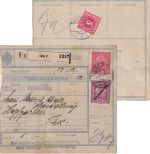 Österreich - 1 K. Krone u.a. Nachnahme-Paketkarte Linz - Hopfgarten 1919