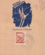 Österreich - Antifa-Ausstellung Teilsatz Einschreibekarte/FDC n. BRASILIEN 1946
