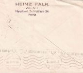 Österreich - 2x60g Weihnachten Schmuck-FDC n. RUMÄNIEN EST Wien 18.12.48