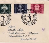 Österreich - 75 Jahre Weltpostverein Satzbrief SST Wien Esperanto-Kongress 1950