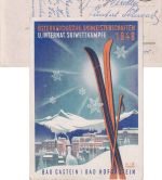 Österreich - Bad Gastein Österr. Skimeisterschaften 1948 Sonderkarte m. SST