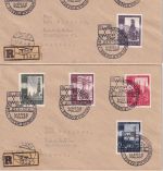 Österreich - Wiener Frühjahrsmesse 1947 Satz 2 Einschreibebriefe/FDC m. ESST