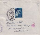 Österreich - 1,70 S. Volksabstimmung Zensurbrief SST Wien Tischtennis-WM 1951
