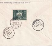 Österreich - 75 Jahre Weltpostverein Schmuck-FDC/Einschreiben Salzburg 8.10.49