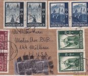 Österreich - Salzburger Dom Satz 2x Streifband n. USA Wien 10.8.48 Zensur