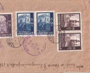 Österreich - Salzburger Dom Teilsatz 2x Lupo-Einschreibebrief n. USA Wien 1948