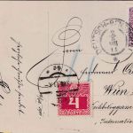 Österreich - 3 H. Jubiläum AK Deutsch-Beneschau - Wien 1911 Nachporto