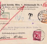 Österreich/Ungarn - Wien 1927 unterfrankierte Firmenkarte n. Köszeg + retour