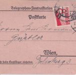 Österreich - 8g Portomarke Telegraphenquittung (Sammelrechnung) Wien 1926