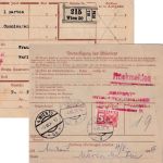 Österreich - Wien 1936 unfrankierte Paketkarte n. Andau + Aushändigungsgebühr