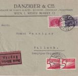 Österreich - 30+24g kl. Landschaften Eilbrief Wien -Villach/postlagernd 1932
