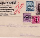 Österreich - 18g Grillparzer u.a. Karte Bahnpost Mastetten/Kleinreifling 1947