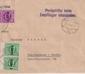 Österreich - St. Pölten 21.1.48 unfrankierter Dienstbrief - Nachporto
