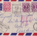 Australien/Österreich - Melbourne 1958 unfrank. Luftpostbrief n Wien - Nachporto