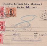 Österreich - Wien 5.9.46 unfrankierter Dienst-Ortsbrief - 2x Nachporto