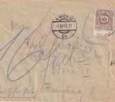 Österreich - 12g Posthorn Ortsbrief Wien 7.11.45 - 3x Nachporto !