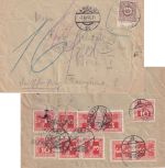 Österreich - 12g Posthorn Ortsbrief Wien 7.11.45 - 3x Nachporto !