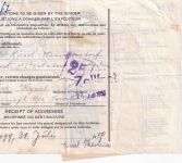 Österreich - Despatch Note für ein Paket "aus Canada ü. Wien 46" 1959 Nachporto