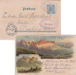 Österreich - Schlermhäuser K.K. Postablage Ovalstpl. Künstler-AK Völs 1900
