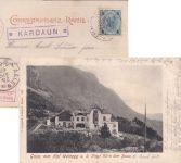 Österreich - Kardaun Postablage-Ra1 Karte Virgl ü. Bozen n. Aalen 1903
