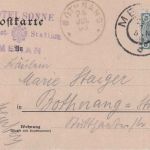 Österreich - Meran Hotel Sonne K.K. Poststation L3 Karte Meran - Bothnang 1905