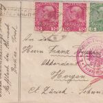 Österreich - Stafflach Postablage-Ra1 Brief i.d. SCHWEIZ St. Jodok - Horgen 1915