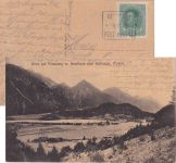 Österreich - Musau Post Reute 4.IX.18 Postablage-Ra2 AK Pinswang - Stuttgart