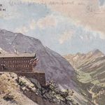 Österreich - Karwendelhaus Postablage-Ra1 farb. Künstler-AK Scharnitz 1910