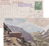 Österreich - Karwendelhaus Postablage-Ra1 farb. Künstler-AK Scharnitz 1910
