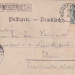 Österreich - Neudorf (Weissensulz) Postablage-Ra1 sw-Mehrbild-AK 1905 n. Pilsen