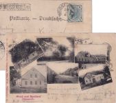 Österreich - Neudorf (Weissensulz) Postablage-Ra1 sw-Mehrbild-AK 1905 n. Pilsen