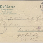 Lothringen - Metz farb. Präge-AK Ortsansicht Rebenmotiv - gelaufen 1903