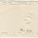 Neujahr - ca. 1900 - aufwändig geprägte u. gestanzte Glückwunschkarte m.