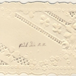 Namenstag - ca. 1900 - aufwändig geprägte u. gestanzte Glückwunschkarte m.