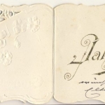 Neujahr - ca. 1900 - aufwändig geprägte u. gestanzte Glückwunschkarte m.