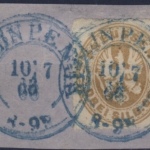 Preussen - 3 Sgr. Adler Pracht-Briefstckück 2x blauer K2 Berlin PE No.12 10.7.66