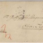 NDP - Mainz F 16/11 viol. Franco-K1 Briefhülle n. Oberingelheim 1870