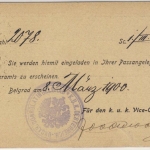 Serbien - 5 P. Ganzsache Zudruck (Österr.-Ung. Konsulat) Ortskarte Belgrad 1900