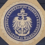 DR - Marine 2 verschiedene Siegel-Vignetten Artillerie Depot zu Friedrichsort