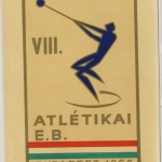 Ungarn - VIII. Atletikai Budapest 1966 farbige Sonderkarte m. SST